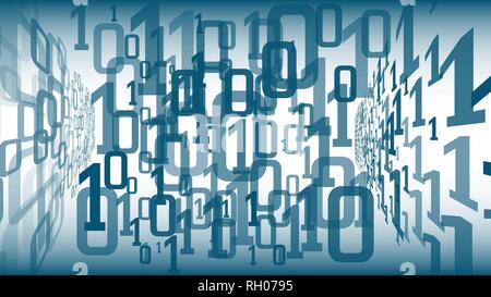 Cyber security big data, vector binary code algorithm Stock Vector