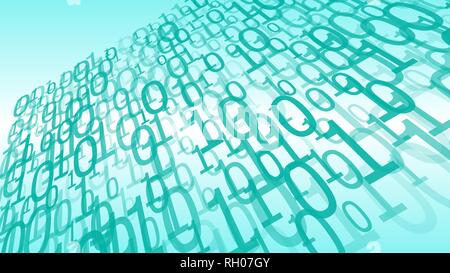Machine learning cyberspace vector digital mint green computer cloud Stock Vector