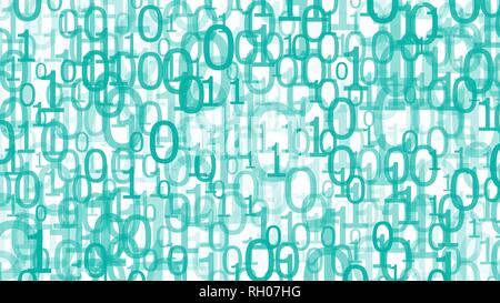 Cyberspace vector mint green computer cloud numbers Stock Vector