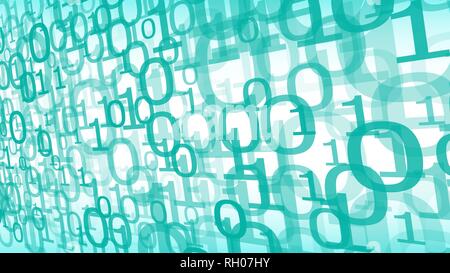 Vector digital mint green computer cloud random numbers Stock Vector