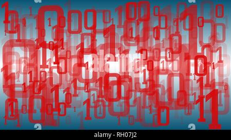 Security big data, binary code algorithm machine Stock Vector