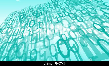 Computer cloud numbers, random binary code abstract vector Stock Vector