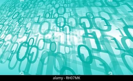 Random binary code, vector illustration of internet Stock Vector
