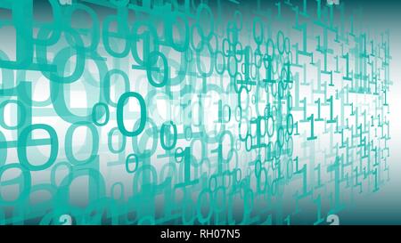 Binary code abstract backdrop, big data conception Stock Vector