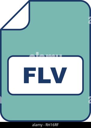 FLV Vector Icon Sign Icon Vector Illustration For Personal And Commercial Use... Clean Look Trendy Icon... Stock Vector