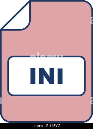 INI Vector Icon Sign Icon Vector Illustration For Personal And Commercial Use... Clean Look Trendy Icon... Stock Vector