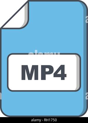 MP4 Vector Icon Sign Icon Vector Illustration For Personal And Commercial Use... Clean Look Trendy Icon... Stock Vector