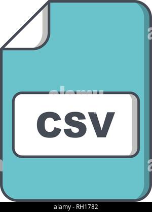 CSV Vector Icon Sign Icon Vector Illustration For Personal And Commercial Use... Clean Look Trendy Icon... Stock Vector