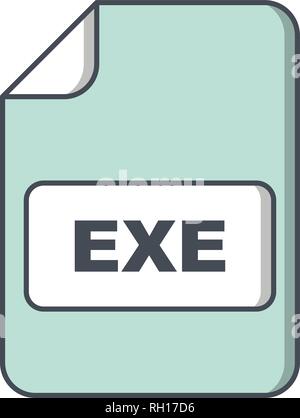 EXE Vector Icon Sign Icon Vector Illustration For Personal And Commercial Use... Clean Look Trendy Icon... Stock Vector