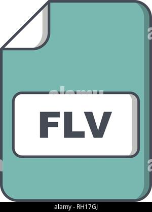 FLV Vector Icon Sign Icon Vector Illustration For Personal And Commercial Use... Clean Look Trendy Icon... Stock Vector