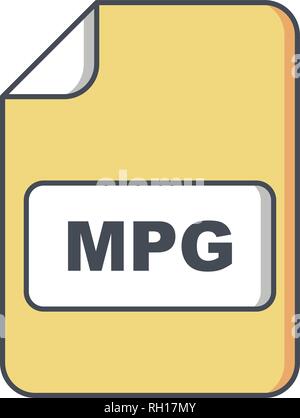 MPG Vector Icon Sign Icon Vector Illustration For Personal And Commercial Use... Clean Look Trendy Icon... Stock Vector