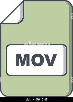 MOV Vector Icon Sign Icon Vector Illustration For Personal And Commercial Use... Clean Look Trendy Icon... Stock Vector