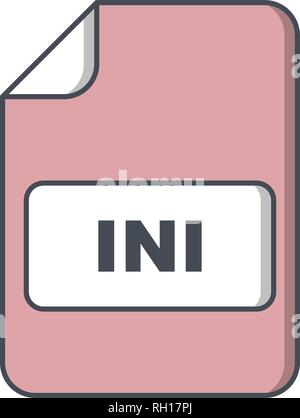 INI Vector Icon Sign Icon Vector Illustration For Personal And Commercial Use... Clean Look Trendy Icon... Stock Vector