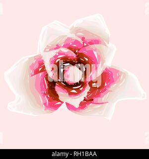 pink rose blossom flower ornament pattern, vector illustration Stock Vector