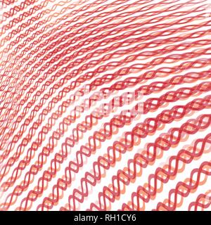 orange and red curved ring chain lines background pattern, vector illustration Stock Vector