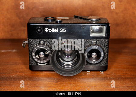 Vintage Rollei 35 film camera Stock Photo