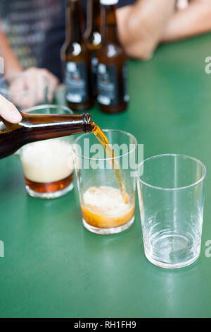 Beer tasting, Birrificio Milano Stock Photo