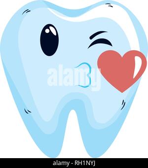 comic tooth with heart kawaii character Stock Vector Image & Art - Alamy