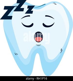 comic tooth asleep kawaii character Stock Vector Image & Art - Alamy