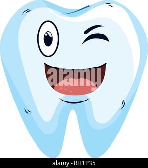 comic tooth happy kawaii character Stock Vector Image & Art - Alamy