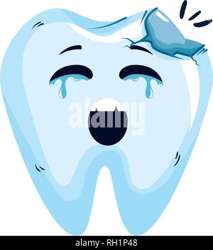 comic tooth broken kawaii character Stock Vector Image & Art - Alamy