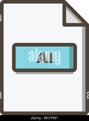 AI Vector Icon Sign Icon Vector Illustration For Personal And Commercial Use... Clean Look Trendy Icon... Stock Vector