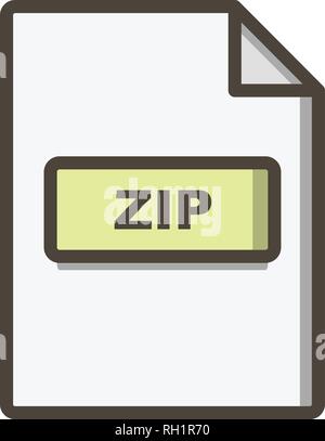 ZIP Vector Icon Sign Icon Vector Illustration For Personal And Commercial Use... Clean Look Trendy Icon... Stock Vector