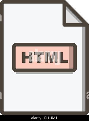 HTML Vector Icon Sign Icon Vector Illustration For Personal And Commercial Use... Clean Look Trendy Icon... Stock Vector