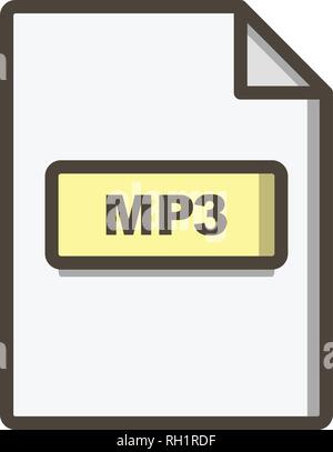 MP3 Vector Icon Sign Icon Vector Illustration For Personal And Commercial Use... Clean Look Trendy Icon... Stock Vector