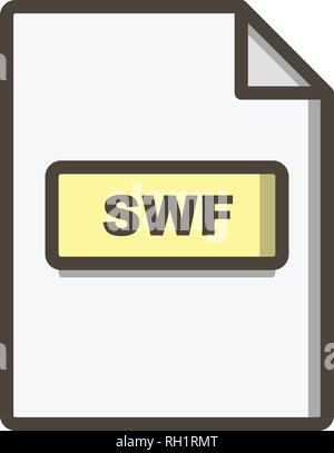 SWF Vector Icon Sign Icon Vector Illustration For Personal And Commercial Use... Clean Look Trendy Icon... Stock Vector