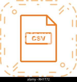CSV Vector Icon Sign Icon Vector Illustration For Personal And Commercial Use... Clean Look Trendy Icon... Stock Vector
