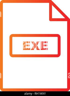 EXE Vector Icon Sign Icon Vector Illustration For Personal And Commercial Use... Clean Look Trendy Icon... Stock Vector