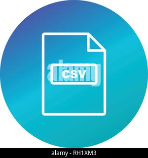 CSV Vector Icon Sign Icon Vector Illustration For Personal And Commercial Use... Clean Look Trendy Icon... Stock Vector