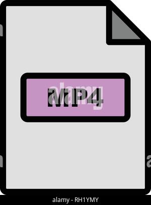 MP4 Vector Icon Sign Icon Vector Illustration For Personal And Commercial Use... Clean Look Trendy Icon... Stock Vector