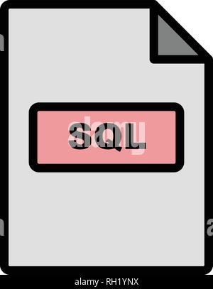 SQL Vector Icon Sign Icon Vector Illustration For Personal And Commercial Use... Clean Look Trendy Icon... Stock Vector
