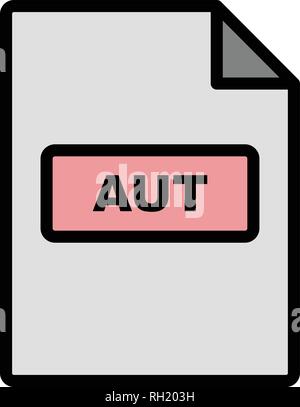 AUT Vector Icon Sign Icon Vector Illustration For Personal And Commercial Use... Clean Look Trendy Icon... Stock Vector
