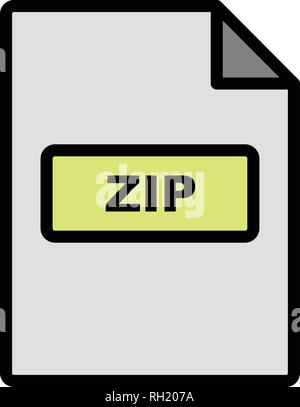 ZIP Vector Icon Sign Icon Vector Illustration For Personal And Commercial Use... Clean Look Trendy Icon... Stock Vector