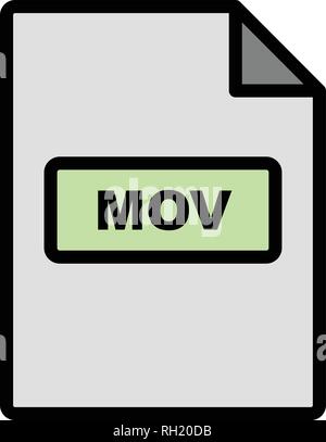 MOV Vector Icon Sign Icon Vector Illustration For Personal And Commercial Use... Clean Look Trendy Icon... Stock Vector