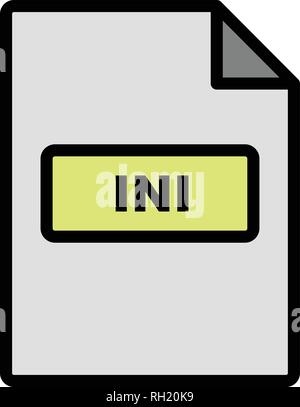 INI Vector Icon Sign Icon Vector Illustration For Personal And Commercial Use... Clean Look Trendy Icon... Stock Vector