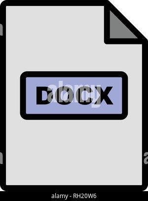 DOCX Vector Icon Sign Icon Vector Illustration For Personal And Commercial Use... Clean Look Trendy Icon... Stock Vector