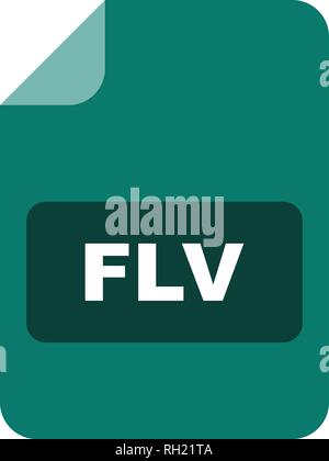 FLV Vector Icon Sign Icon Vector Illustration For Personal And Commercial Use... Clean Look Trendy Icon... Stock Vector