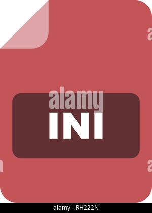 INI Vector Icon Sign Icon Vector Illustration For Personal And Commercial Use... Clean Look Trendy Icon... Stock Vector