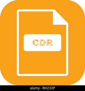 CDR Vector Icon Sign Icon Vector Illustration For Personal And Commercial Use... Clean Look Trendy Icon... Stock Vector