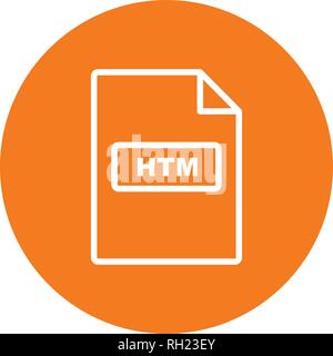 HTM Vector Icon Sign Icon Vector Illustration For Personal And Commercial Use... Clean Look Trendy Icon... Stock Vector