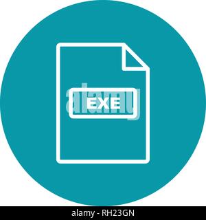 EXE Vector Icon Sign Icon Vector Illustration For Personal And Commercial Use... Clean Look Trendy Icon... Stock Vector