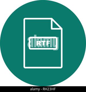 RTF Vector Icon Sign Icon Vector Illustration For Personal And Commercial Use... Clean Look Trendy Icon... Stock Vector