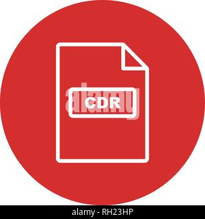 CDR Vector Icon Sign Icon Vector Illustration For Personal And Commercial Use... Clean Look Trendy Icon... Stock Vector
