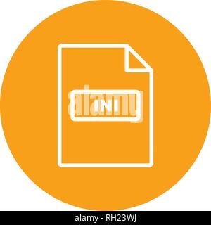 INI Vector Icon Sign Icon Vector Illustration For Personal And Commercial Use... Clean Look Trendy Icon... Stock Vector