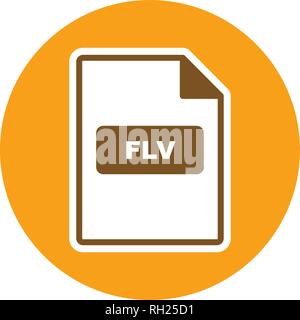FLV Vector Icon Sign Icon Vector Illustration For Personal And Commercial Use... Clean Look Trendy Icon... Stock Vector