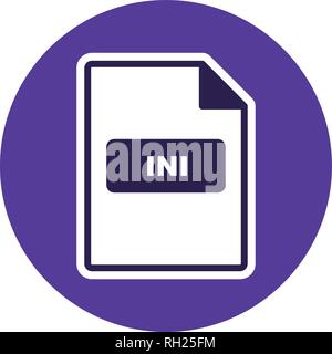 INI Vector Icon Sign Icon Vector Illustration For Personal And Commercial Use... Clean Look Trendy Icon... Stock Vector